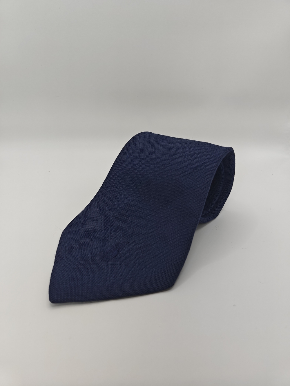 Polo by Ralph Lauren Midnight Blue Solid Men's Linen Tie